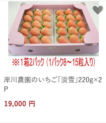 岸川農園のいちご「淡雪」220g×２