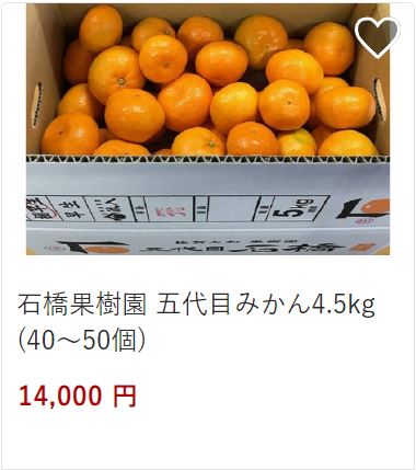 石橋果樹園5代目みかん14,000円